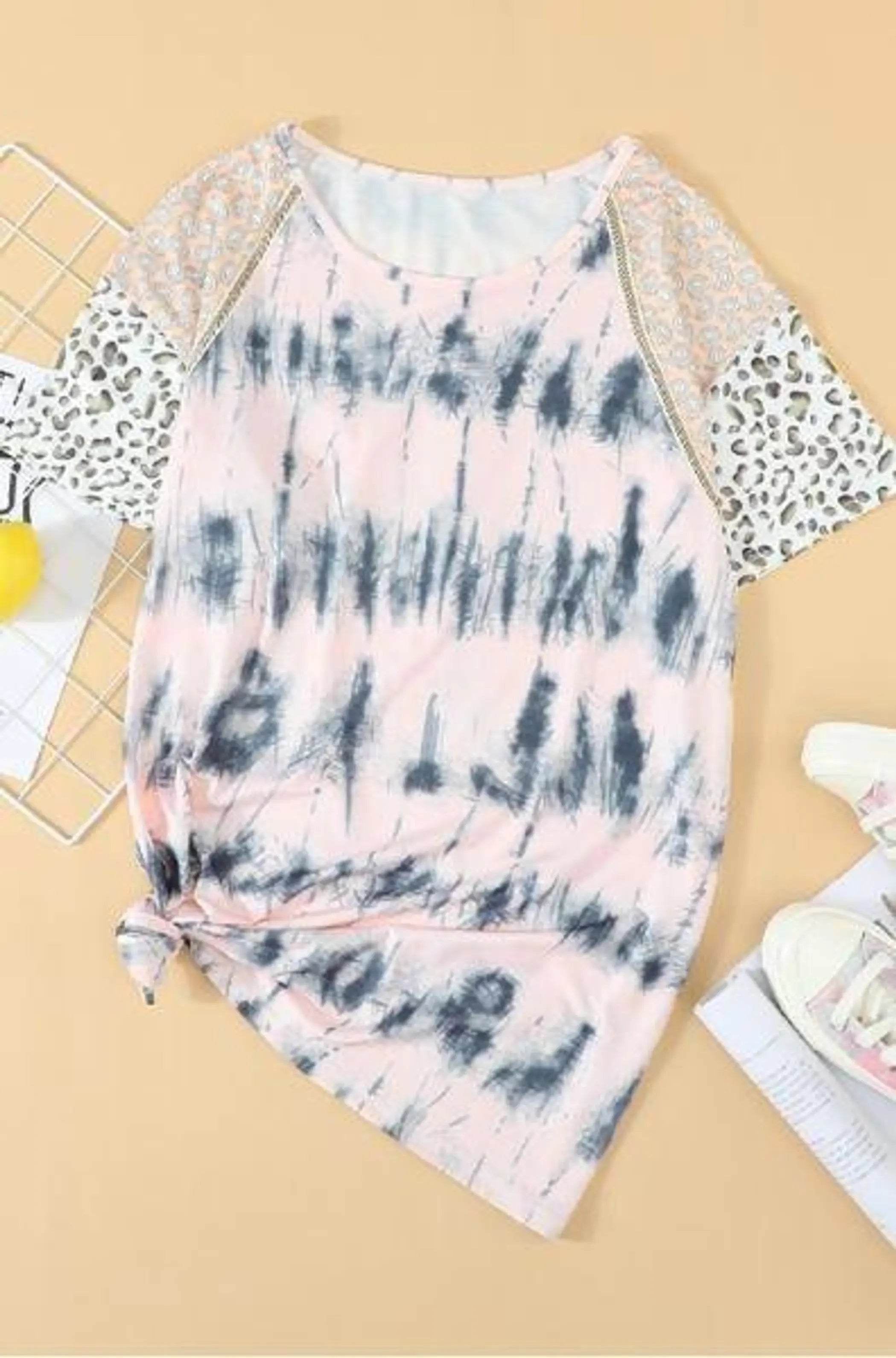 Tie Dye Plus Size Top Stay Warm in Style