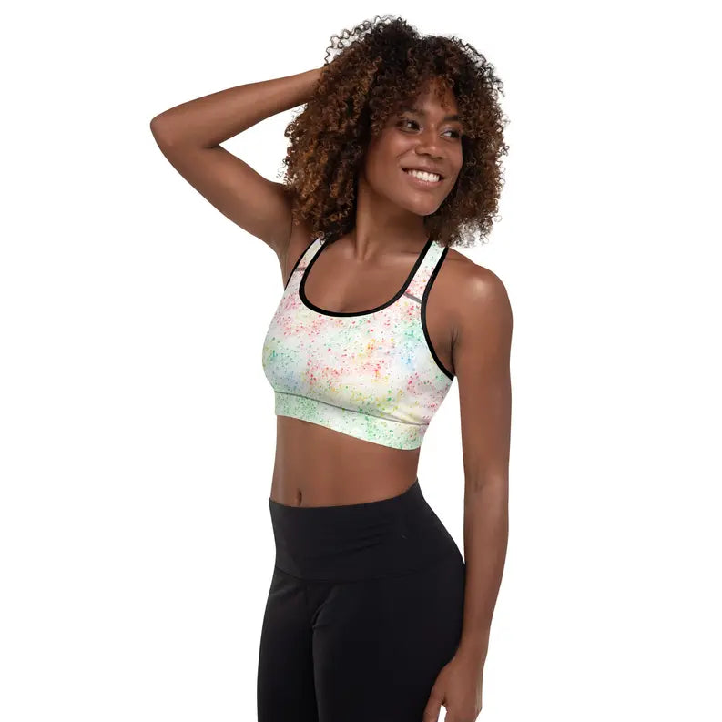 Tie Dye Splash Activewear Sports Bra Adirelounge