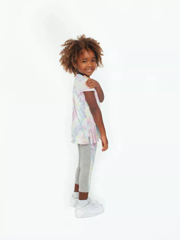 Tie Dye Tunic ft Curved Ruffled Hemline Little Mass