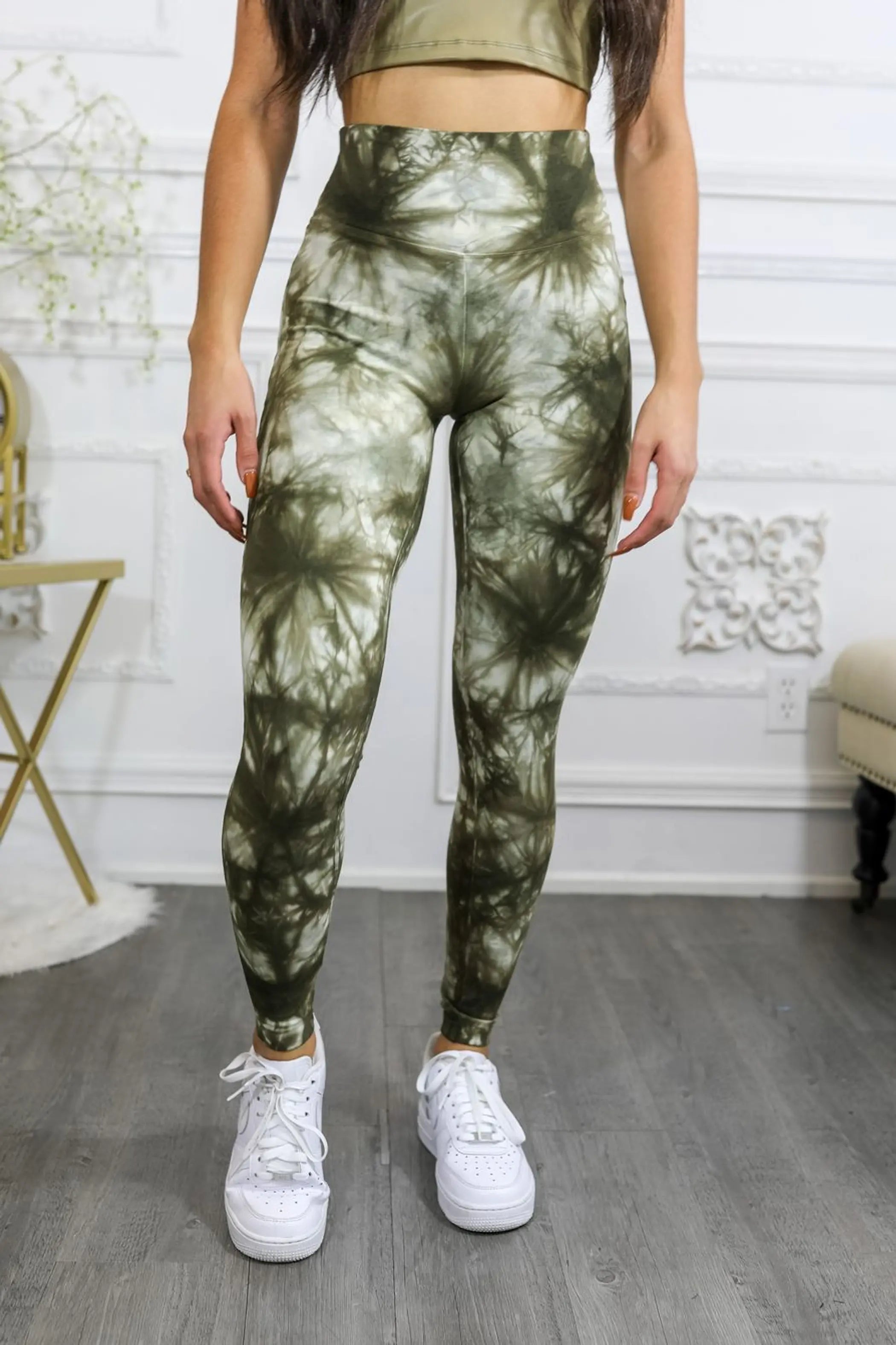 Tie Dye Wide Waistband High Quality Cotton Leggings SurelyMine
