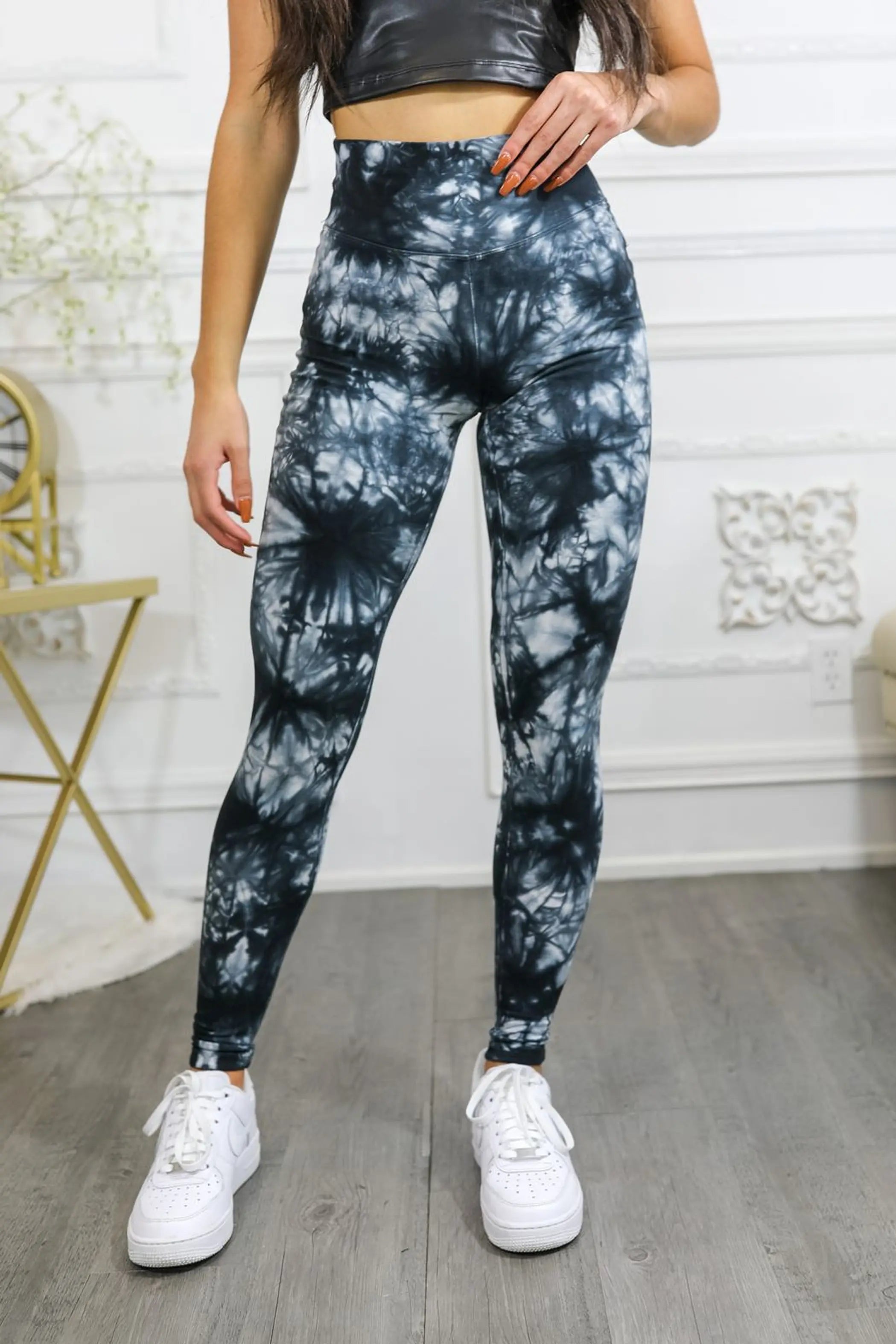 Tie Dye Wide Waistband High Quality Cotton Leggings SurelyMine
