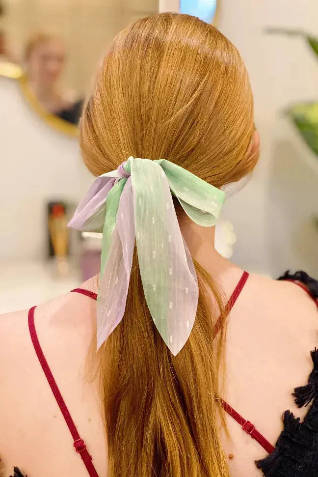 Tied With Love Scrunchie in Green Ellison+Young