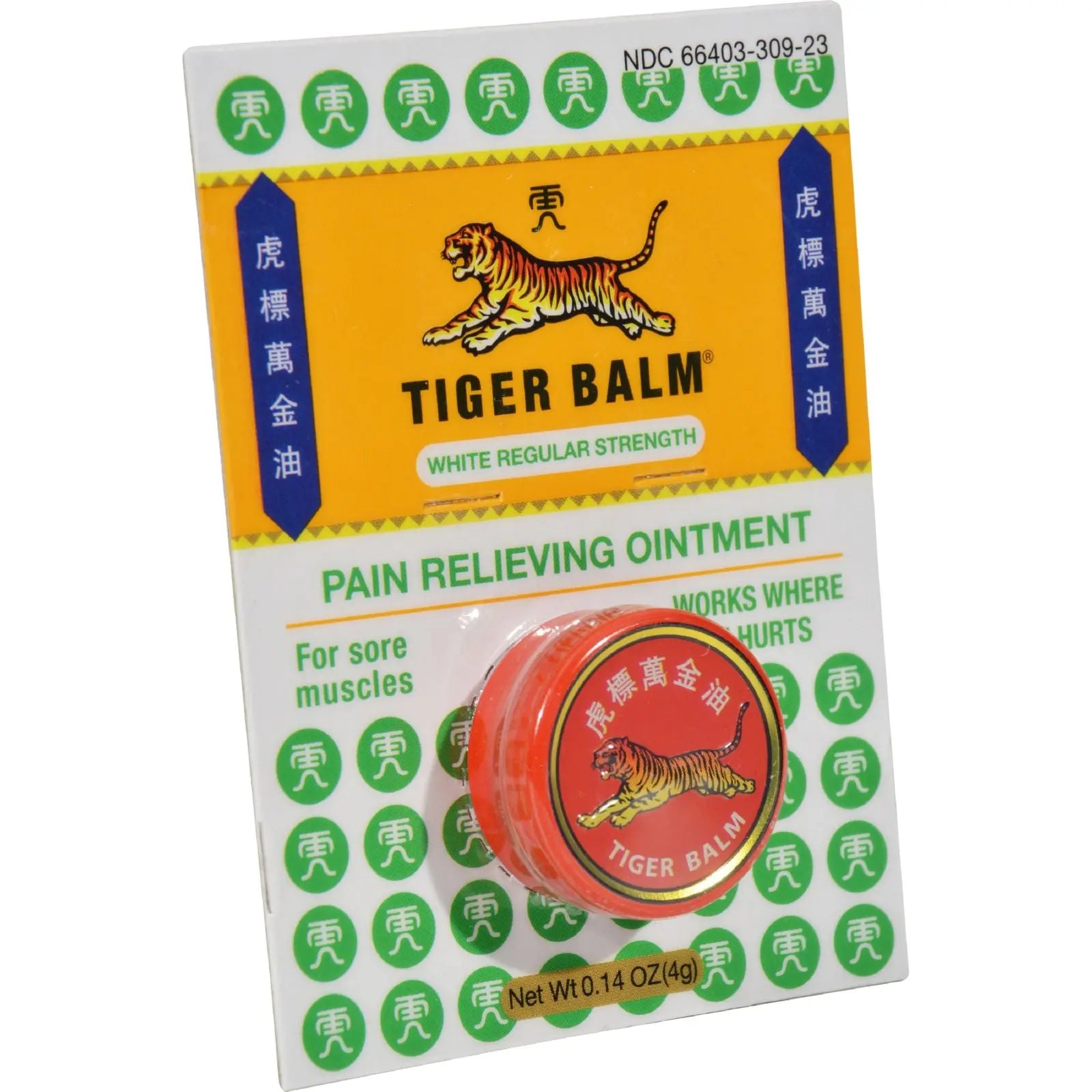 Tiger Balm Pain Relieving Ointment - White Regular Strength - .14 Oz Tiger Balm