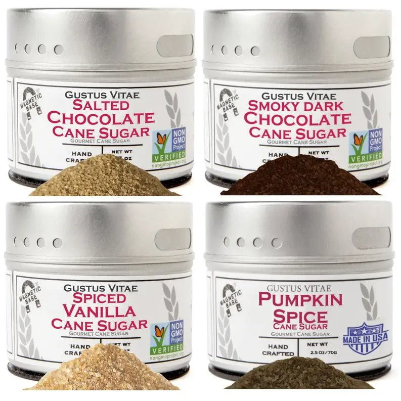 Tis The Season - 4 Gourmet Cane Sugars Gustus Vitae