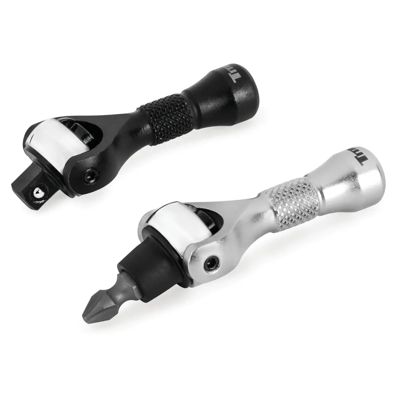 Titan 1/4" Drive 90-tooth Swivel And Ratcheting Bit Driver Nano Ratchets (2-piece) TITAN