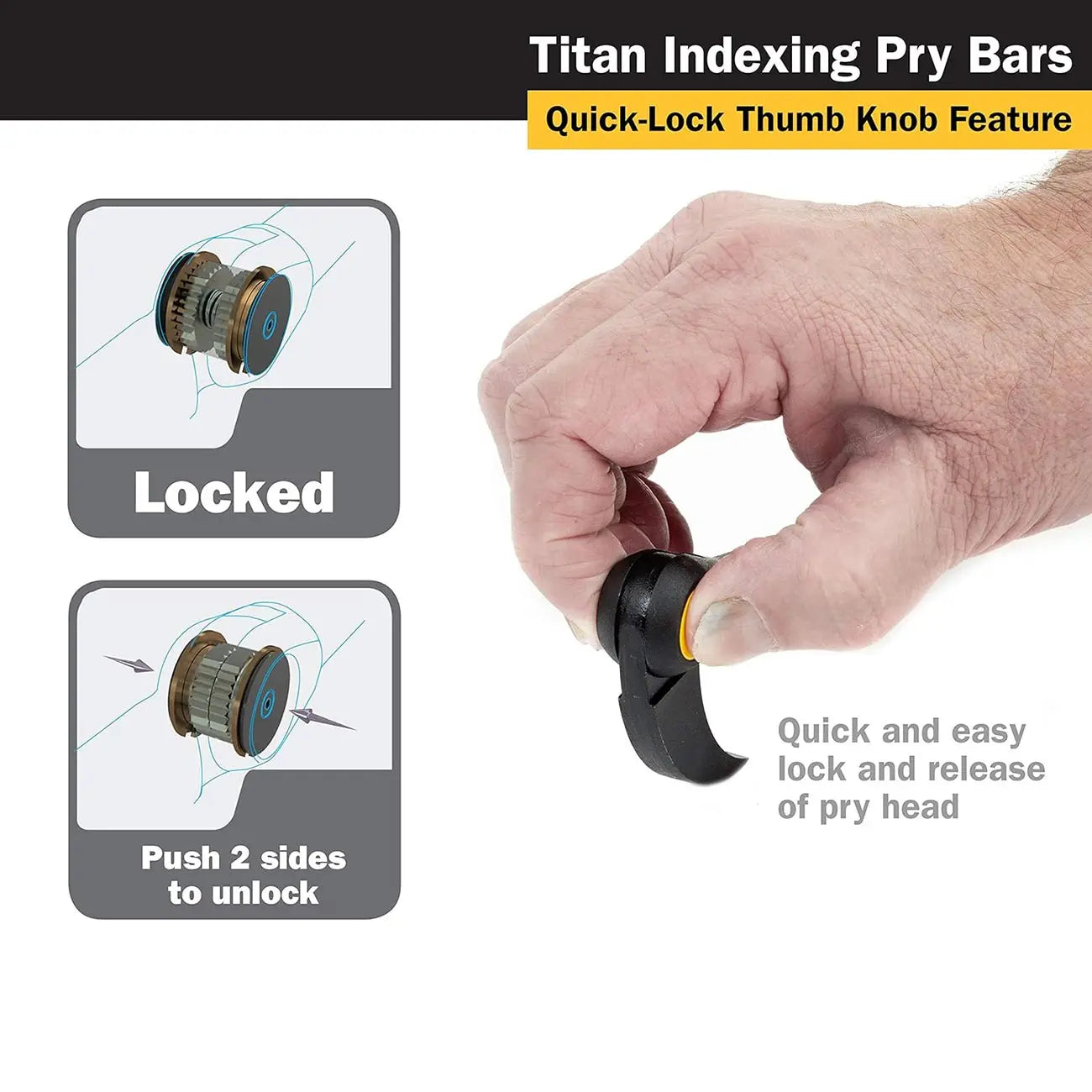 Titan 8" Indexing Pry Bar TITAN