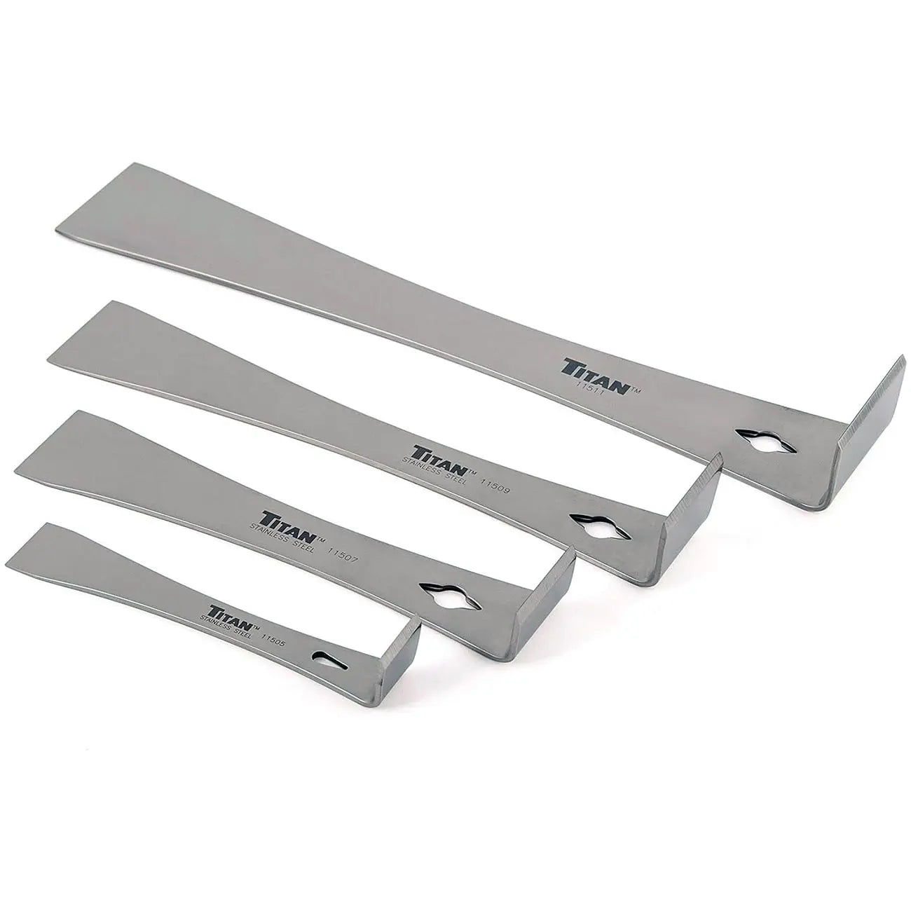 Titan Stainless Steel Pry Bar Scraper Set (4 Piece Set) TITAN