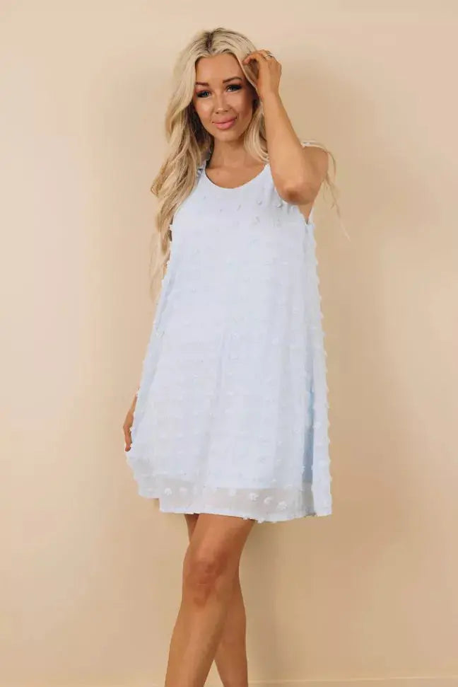 Titan Swis Dot Ruffle Dress Stay Warm in Style