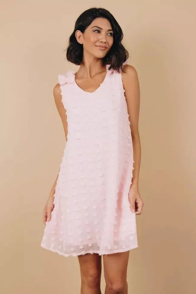 Titan Swis Dot Ruffle Dress Stay Warm in Style