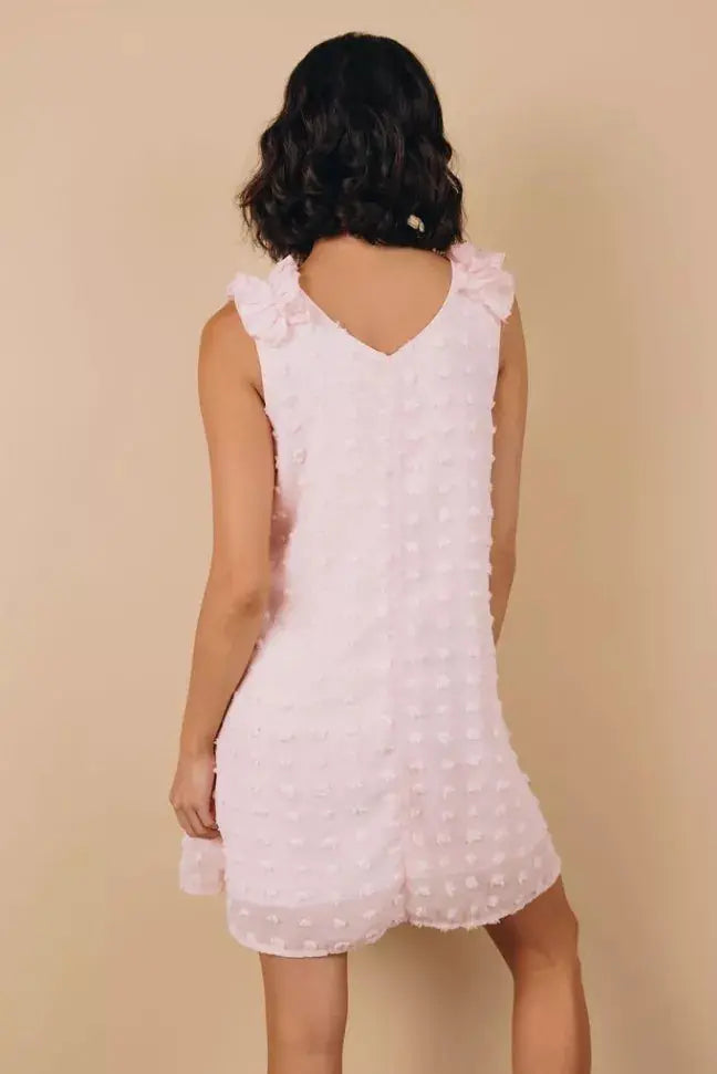 Titan Swis Dot Ruffle Dress Stay Warm in Style