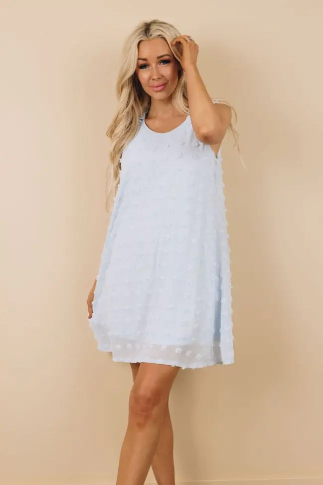 Titan Swis Dot Ruffle Dress Stay Warm in Style