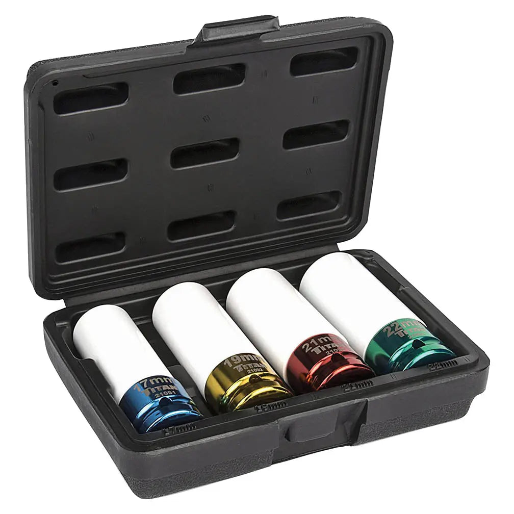Titan Tool 4 Pc 1/2 In Drive Non-marring Lug Nut Socket TITAN