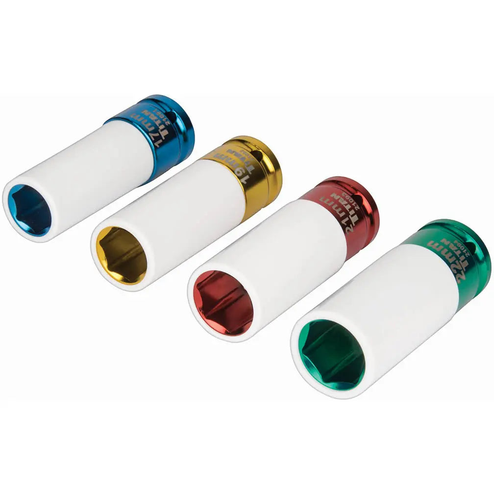 Titan Tool 4 Pc 1/2 In Drive Non-marring Lug Nut Socket TITAN