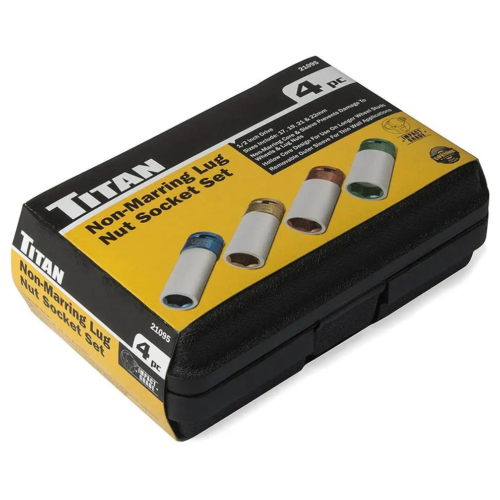 Titan Tool 4 Pc 1/2 In Drive Non-marring Lug Nut Socket TITAN