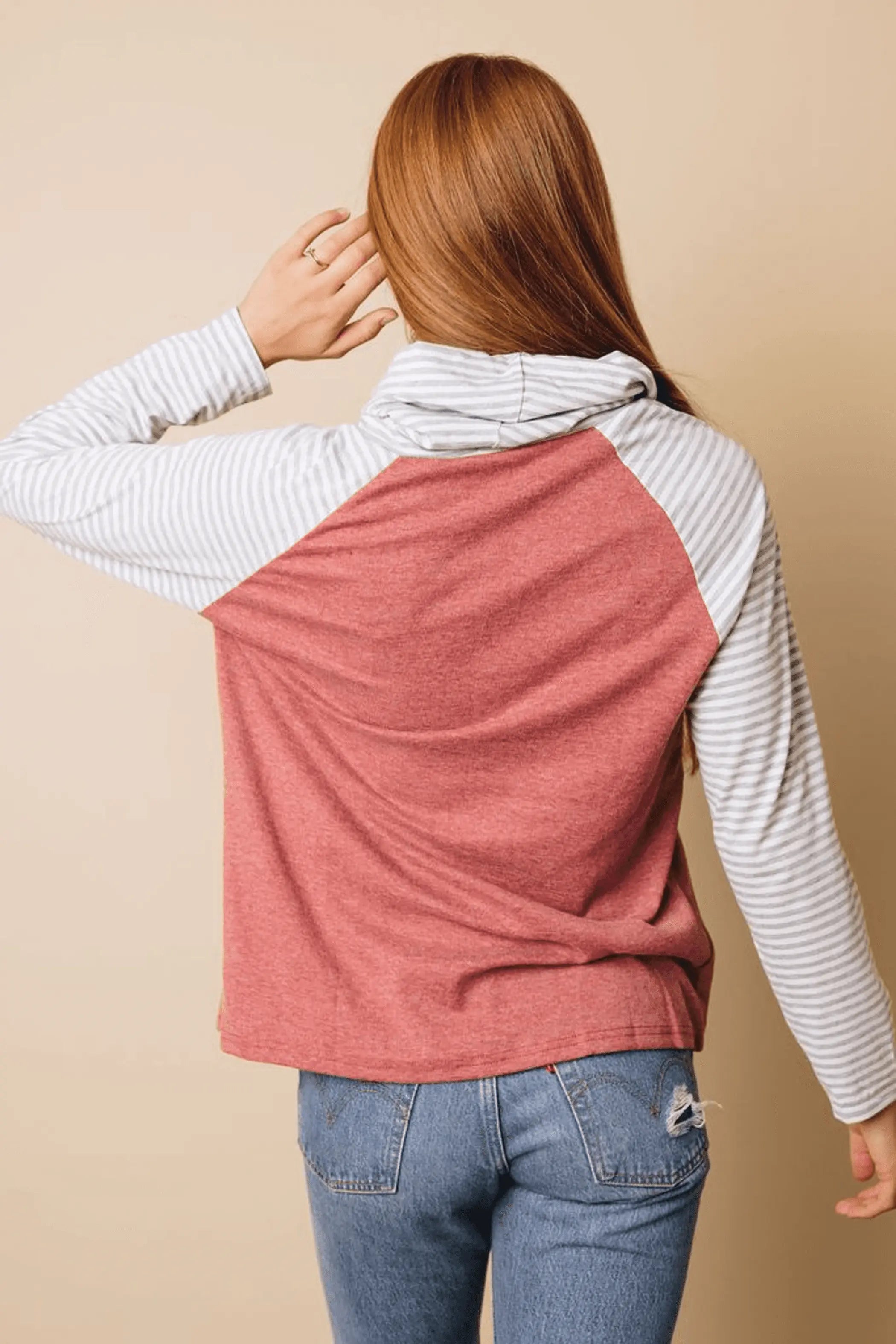 Tommy Boy Plaid Cowl Neck Top Stay Warm in Style