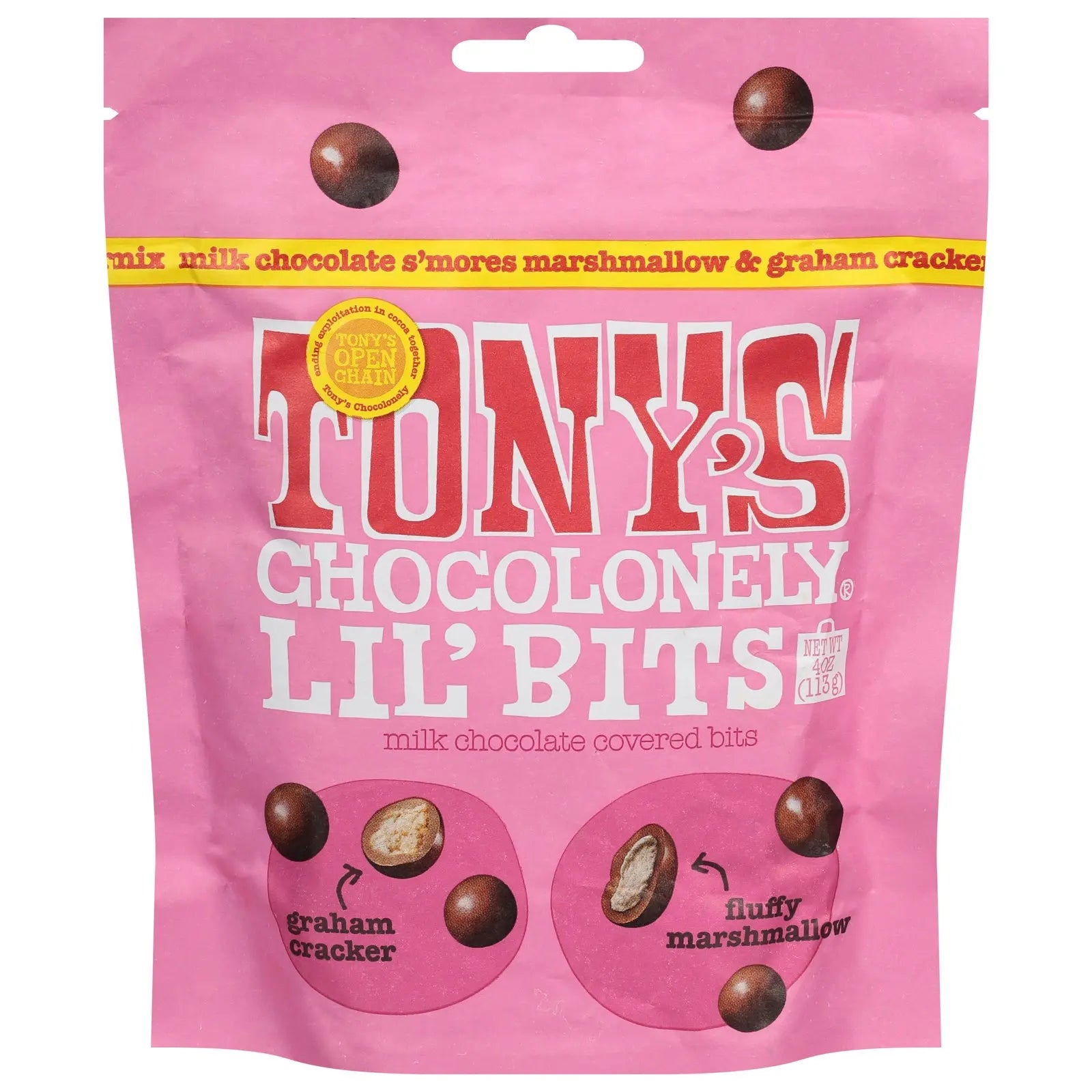 Tony's Chocolonely - Lil Bits Mlk Choc Smores - Cs Of 8-4 Oz Tony's Chocolonely