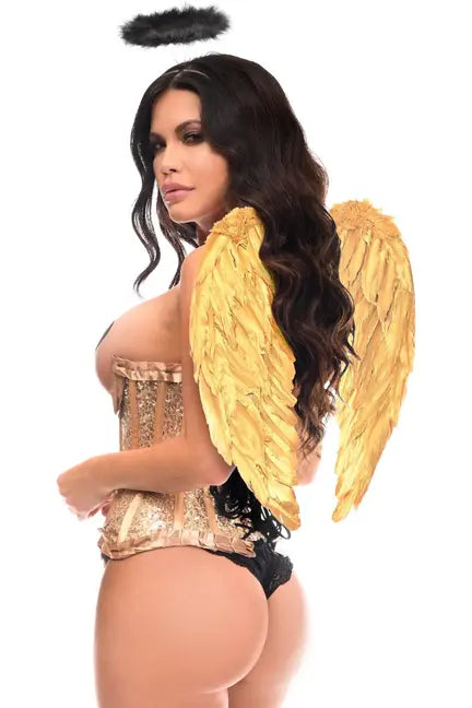 Top Drawer 3 PC Golden Angel Corset Costume Daisy Corsets