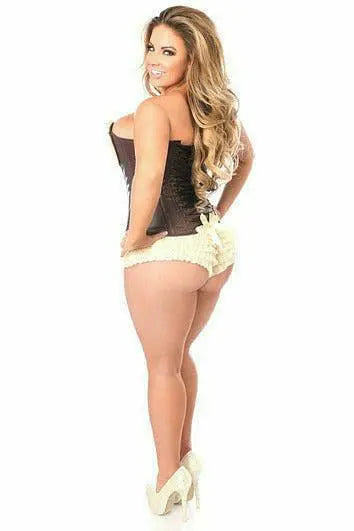 Top Drawer Faux Leather Steel Boned Ren Faire Corset Daisy Corsets