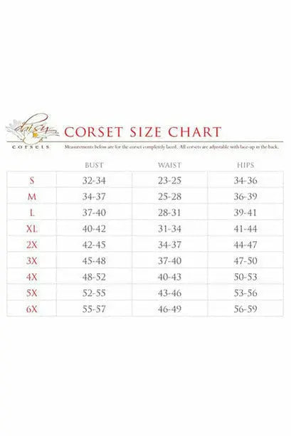 Top Drawer PVC Steel Boned Mini Cincher with Clasps Daisy Corsets