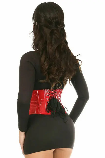 Top Drawer Patent Steel Boned Mini Cincher Daisy Corsets