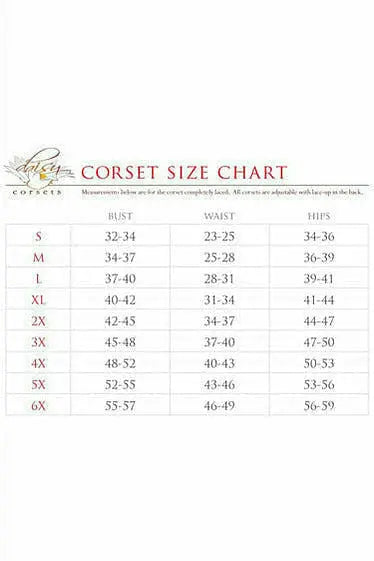 Top Drawer Satin Steel Boned Mini Cincher Daisy Corsets