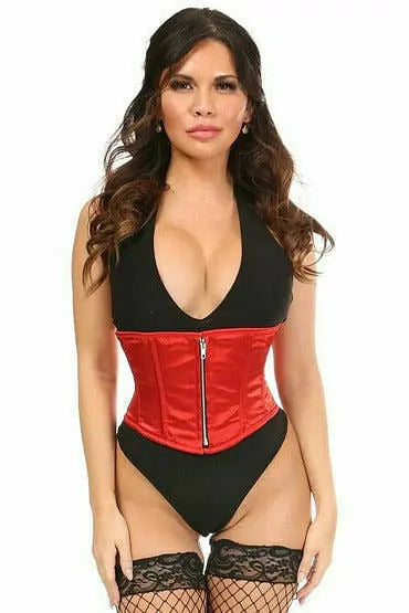 Top Drawer Satin Steel Boned Mini Cincher Daisy Corsets