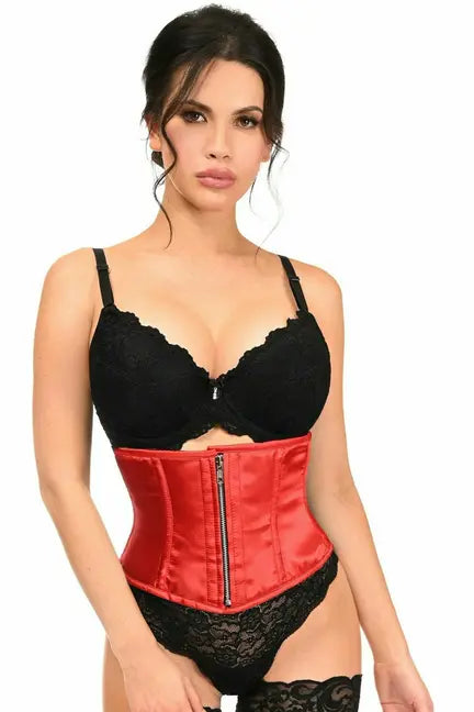Top Drawer Satin Steel Boned Mini Cincher Daisy Corsets
