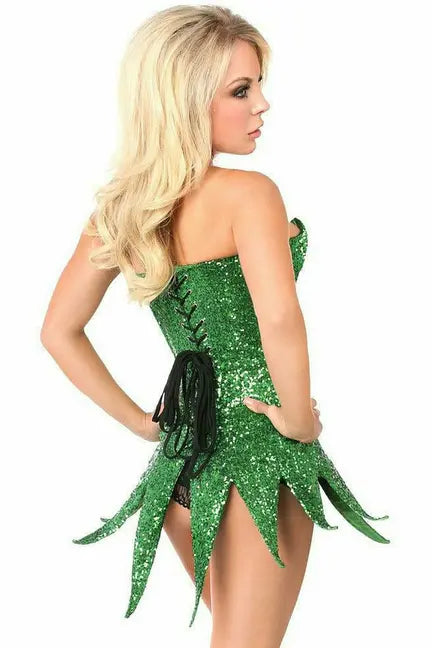 Top Drawer Sequin Steel Boned Corset Dress Daisy Corsets