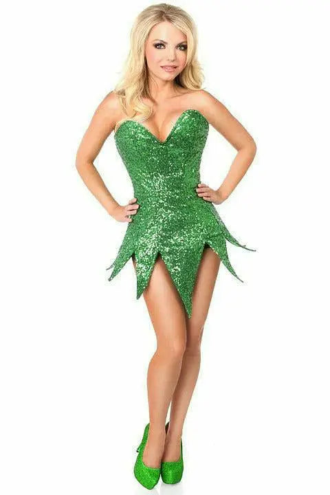 Top Drawer Sequin Steel Boned Corset Dress Daisy Corsets