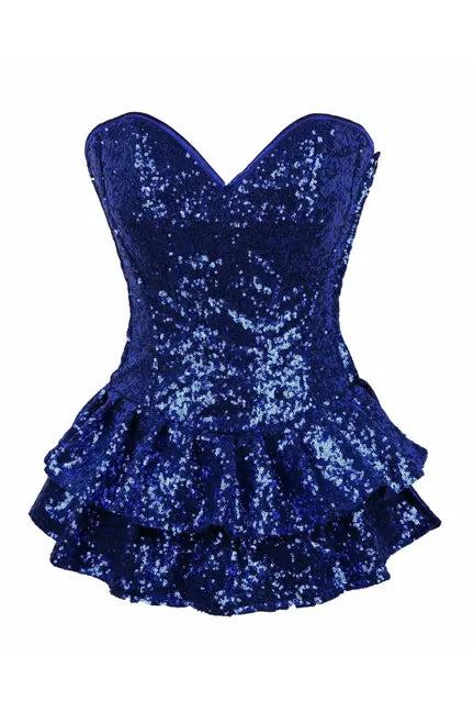 Top Drawer Sequin Steel Boned Mini Corset Dress Daisy Corsets