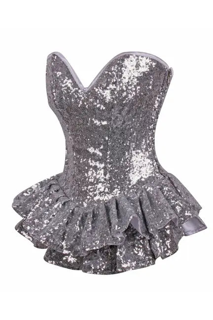 Top Drawer Sequin Steel Boned Mini Corset Dress Daisy Corsets