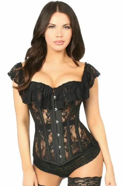 Top Drawer Sheer Lace Steel Boned Corset Daisy Corsets