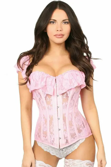 Top Drawer Sheer Lace Steel Boned Corset Daisy Corsets