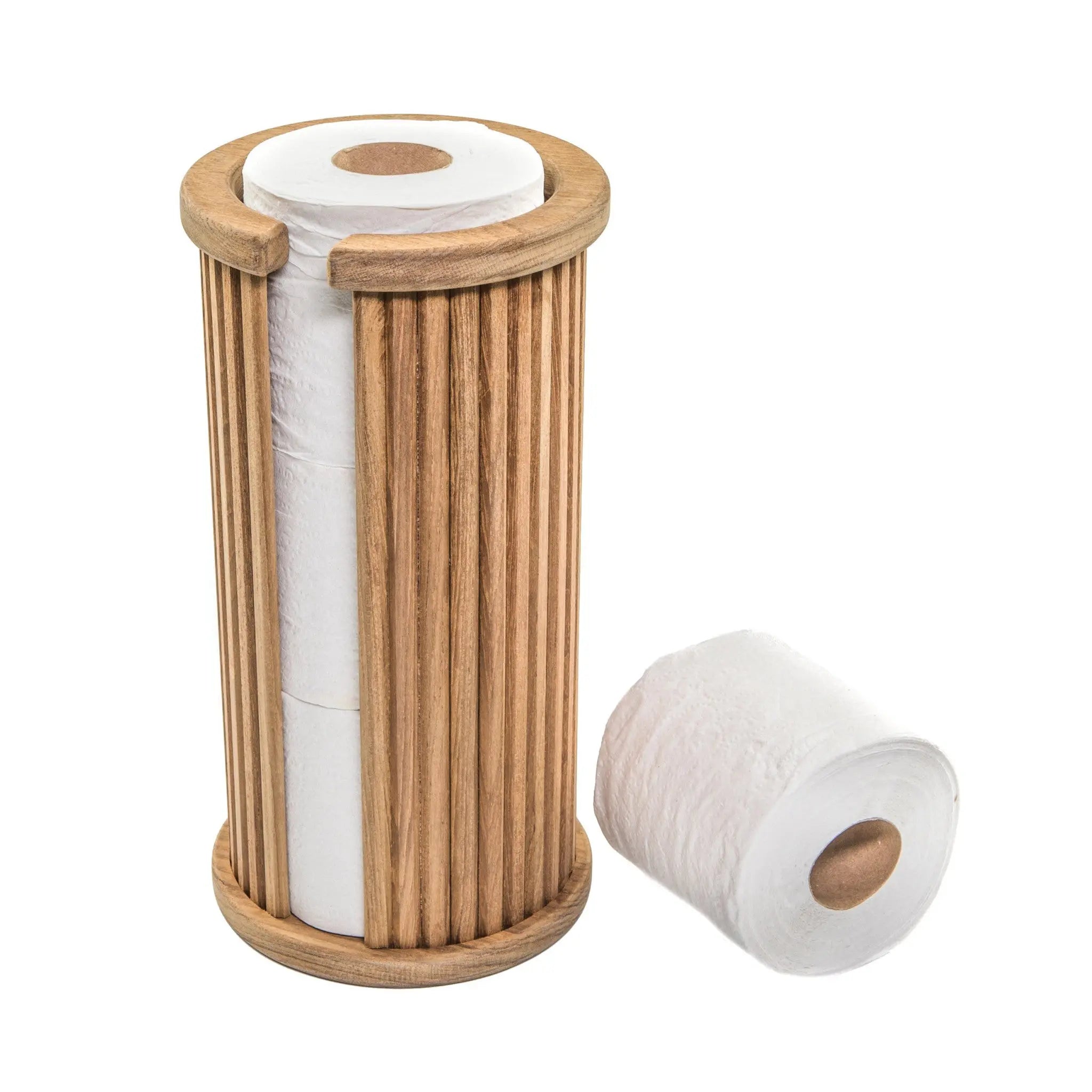 Traditional Solid Teak Toilet Paper Rack Homeroots Bed & Bath