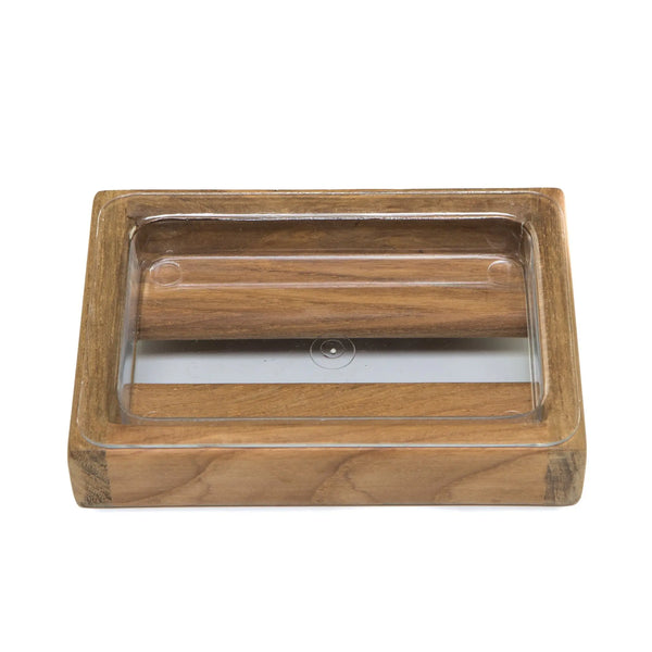 Traditional Solid Teak Vanity Soap Dish Homeroots Bed & Bath