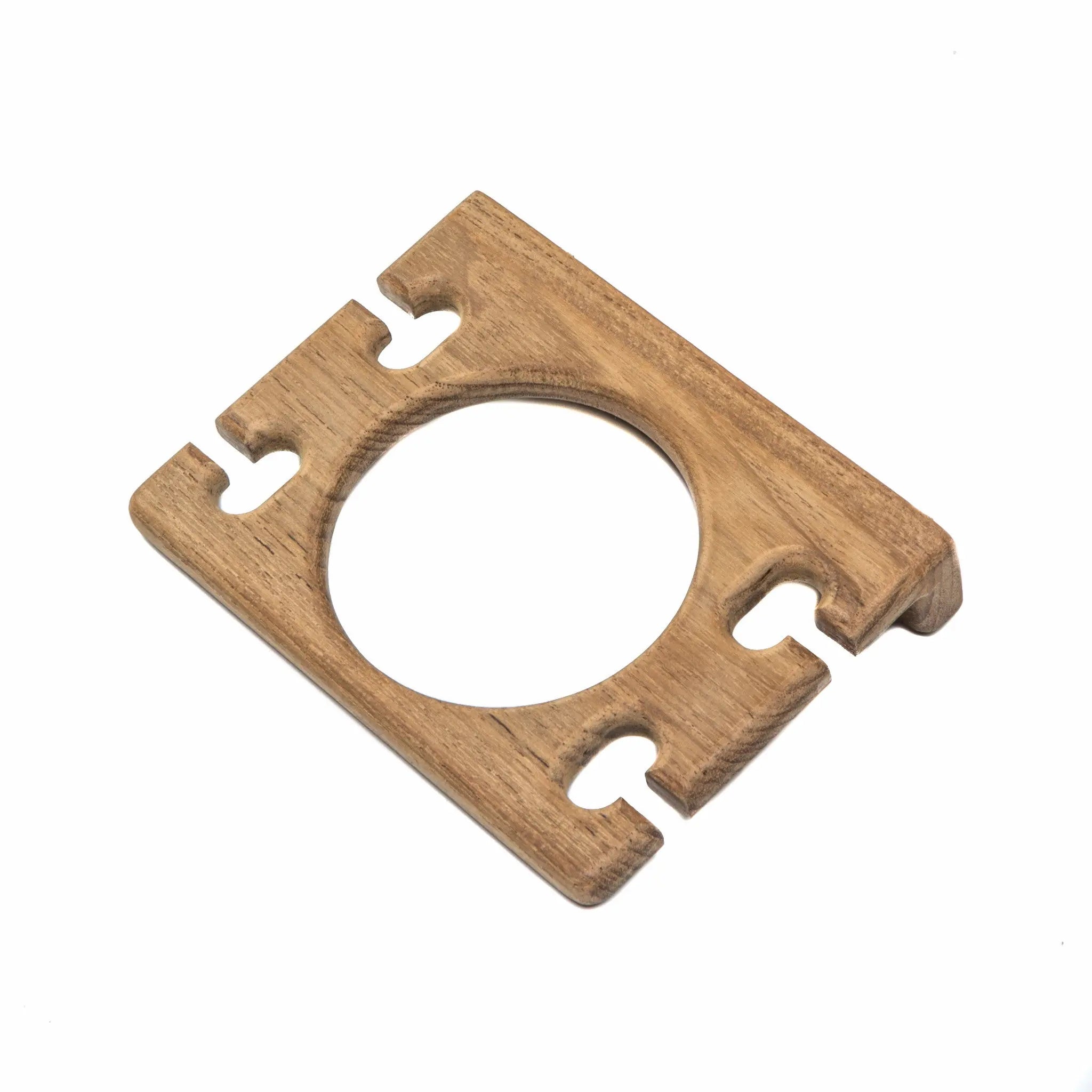 Traditional Solid Teak Wall Mount Cup and Toothbrush Holder Homeroots Bed & Bath