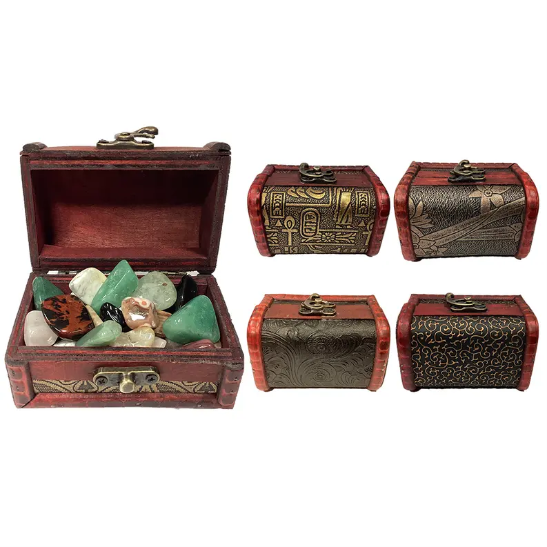 Treasure Chest with Assorted Tumble Stones Texas Toy Distribution