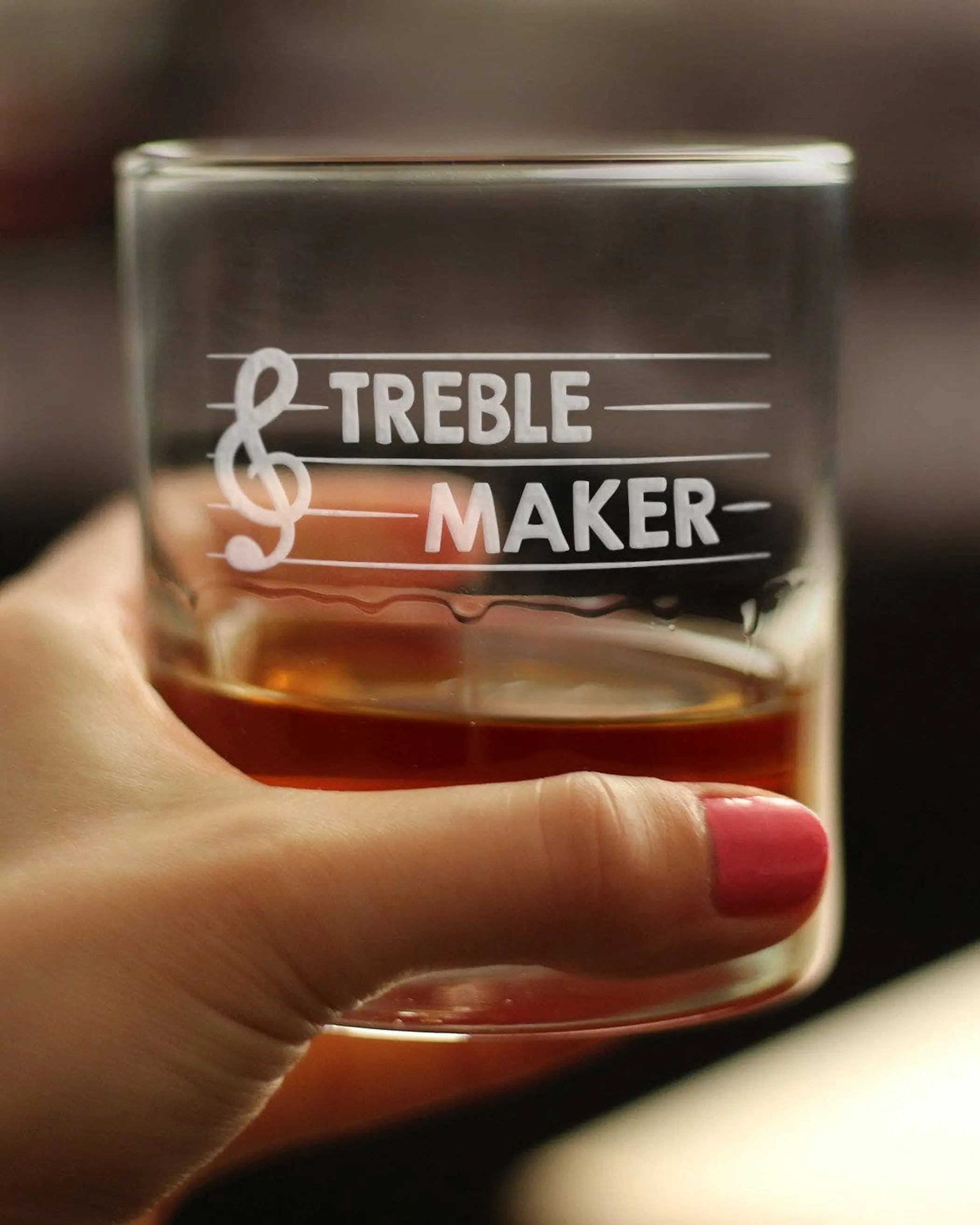 Treble Maker Whiskey Rocks Glass - Funny Musician Gifts Bevvee