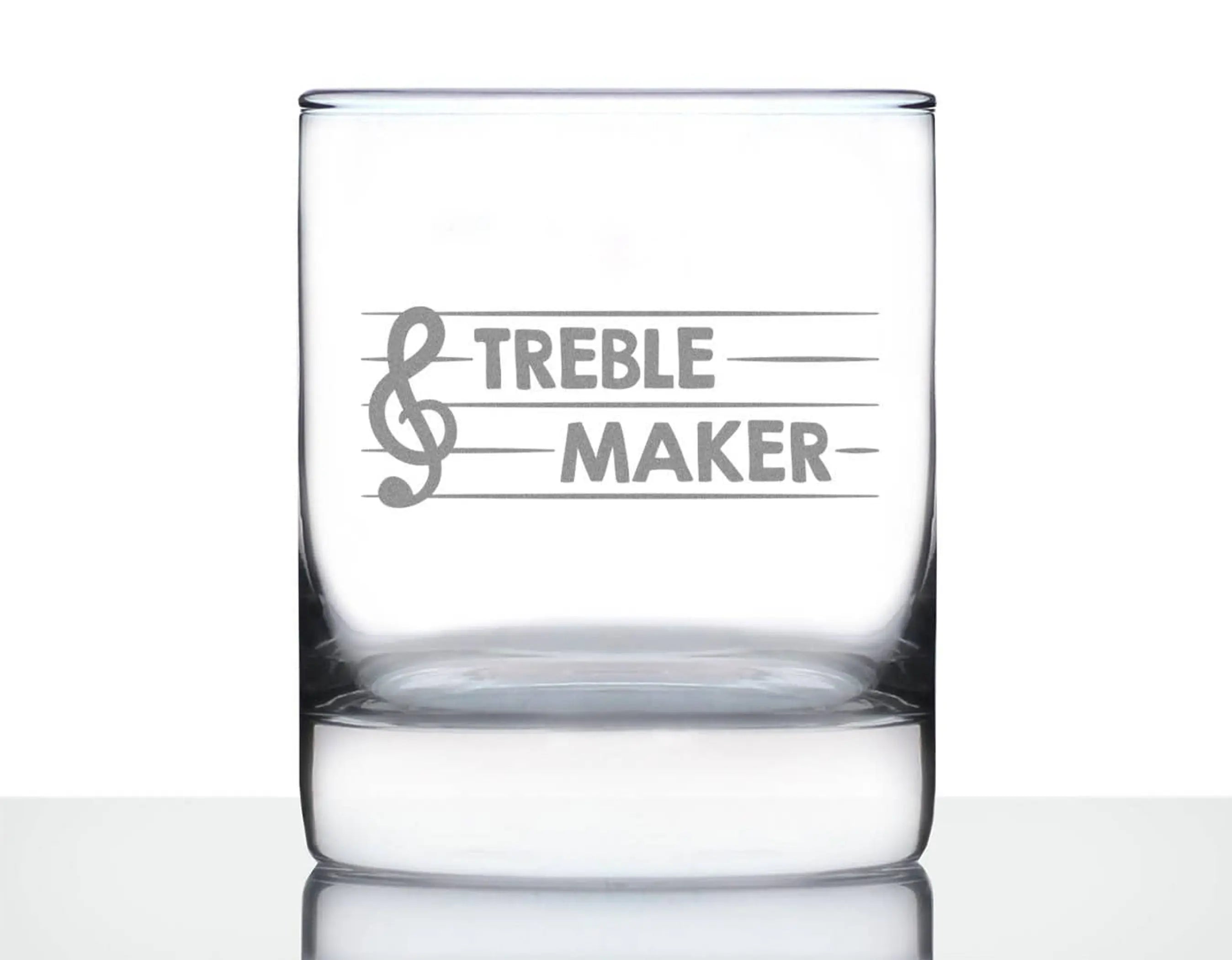 Treble Maker Whiskey Rocks Glass - Funny Musician Gifts Bevvee