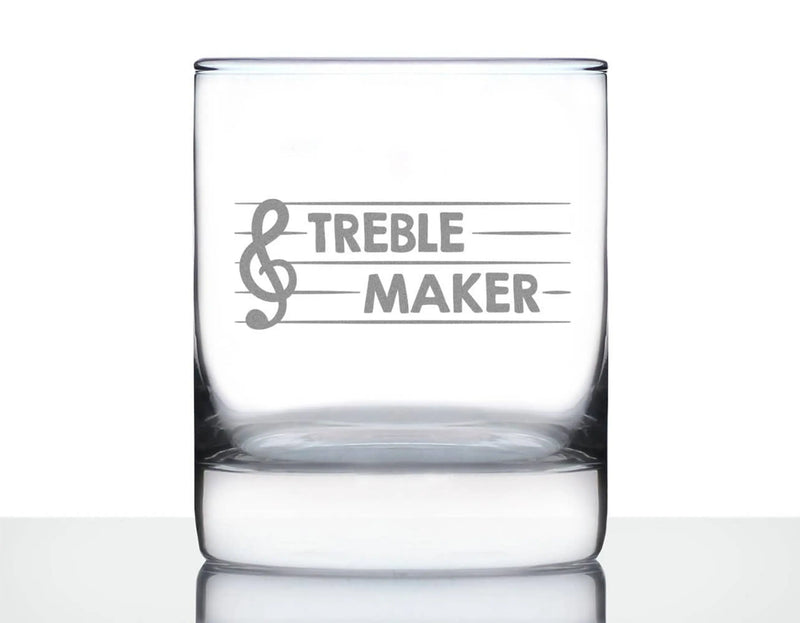 Treble Maker Whiskey Rocks Glass - Funny Musician Gifts Bevvee