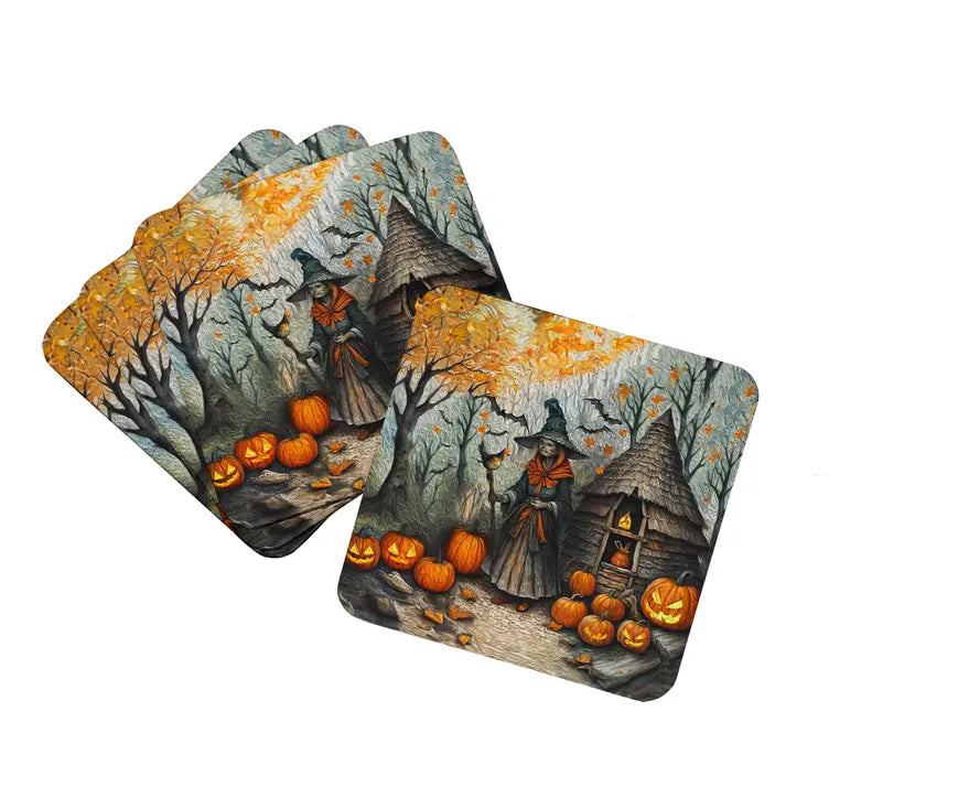 Trick or Treaters Spooky Halloween Foam Coasters Caroline's Treasures