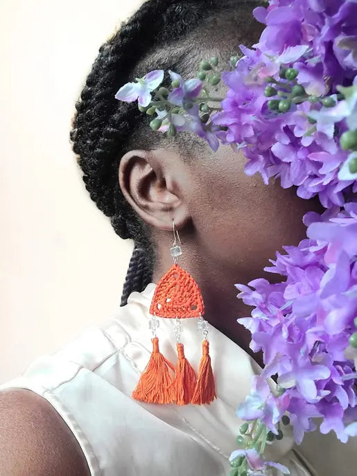 Triple Tassel Earrings Sysaic Knotz