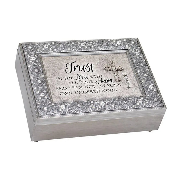Trust The Lord With All Heart Brushed Silver Dicksons Inc