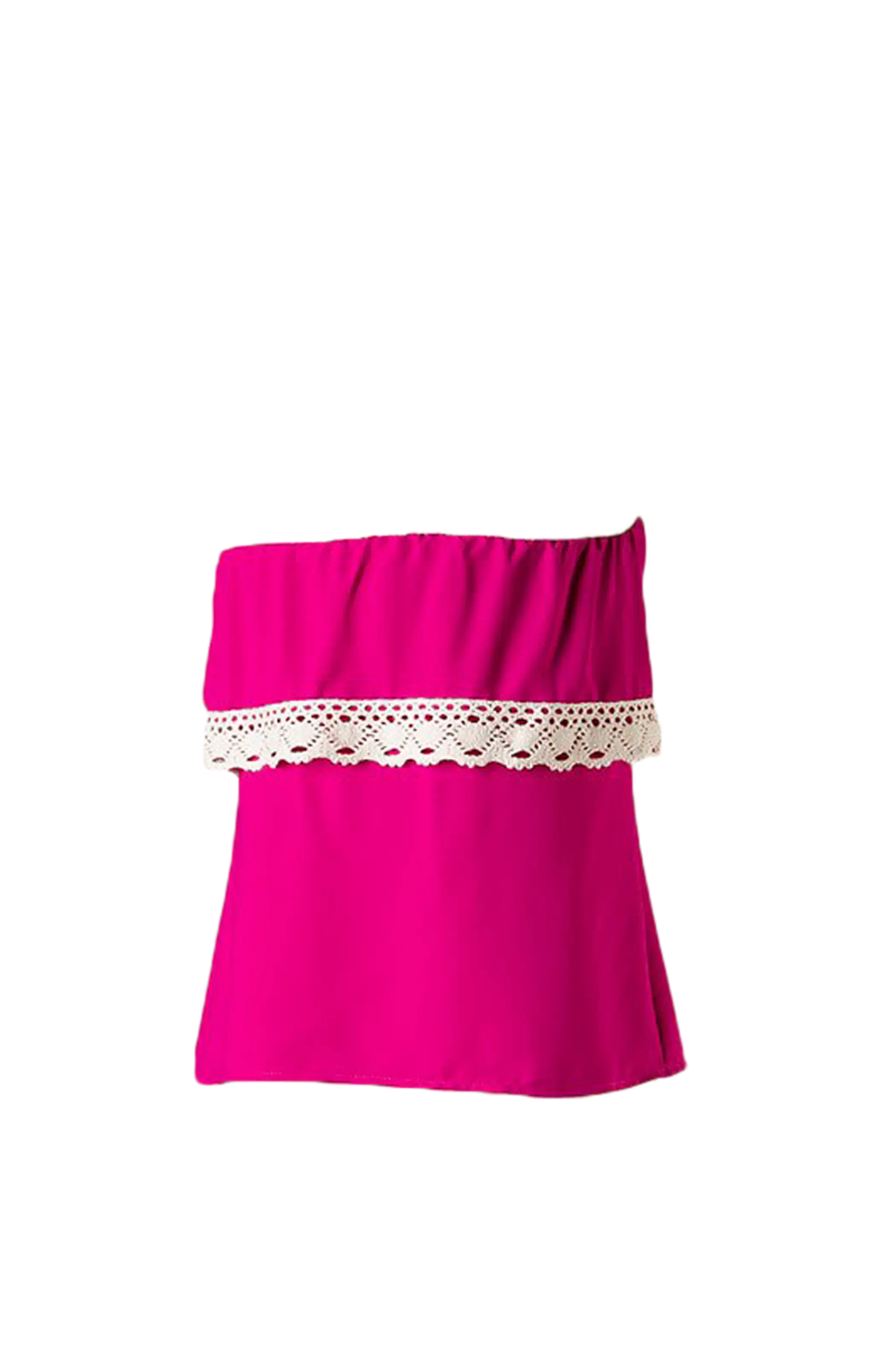 Tube Top Crochet Cerise Berry SurelyMine