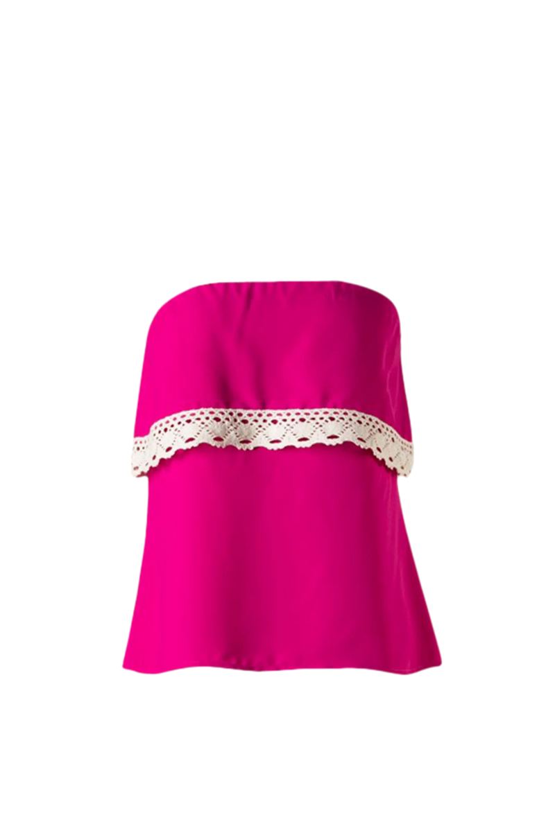 Tube Top Crochet Cerise Berry SurelyMine