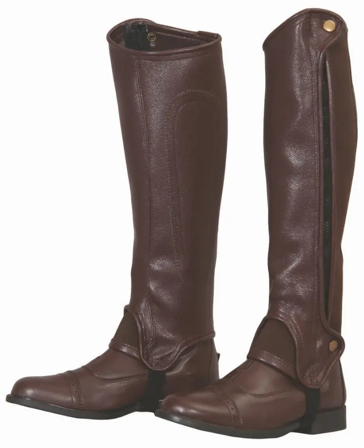 TuffRider Adult Grippy Grain Half Chaps Tall JPC Equestrian