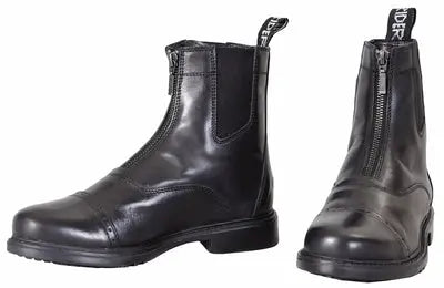 TuffRider Ladies Baroque Front Zip Paddock Boots with Metal Zipper JPC Equestrian