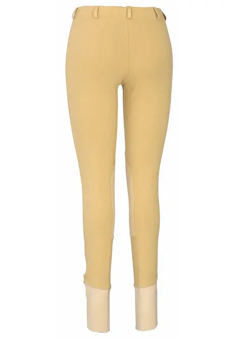 TuffRider Ladies Cotton Lowrise Pull-On Knee Patch Breeches JPC Equestrian
