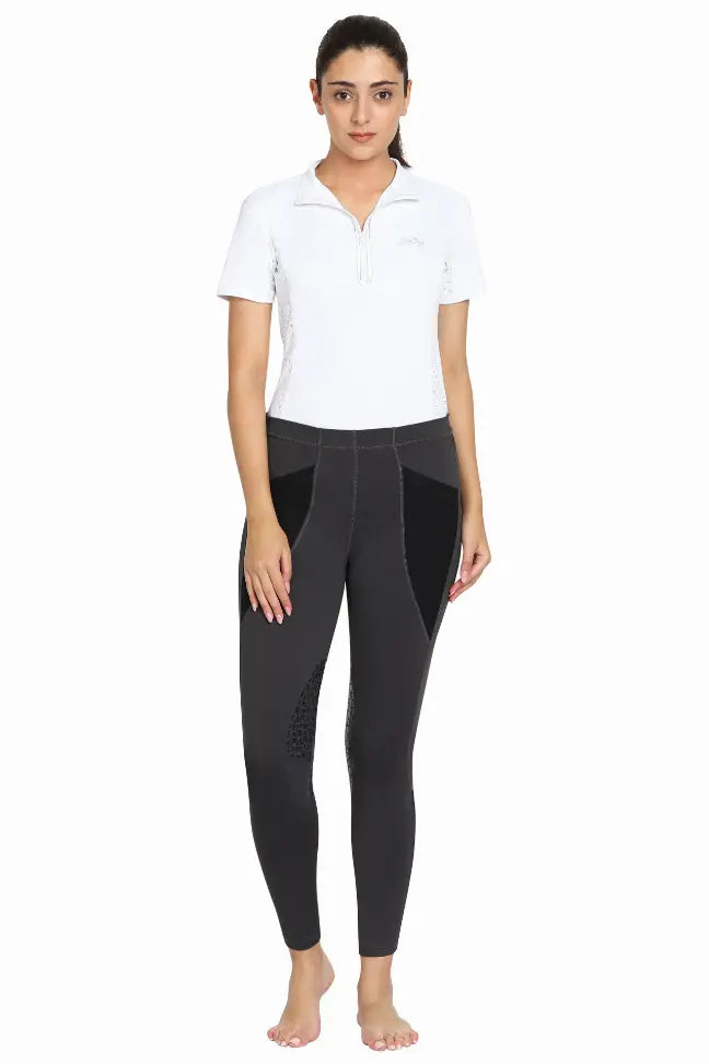 TuffRider Women Silicone Knee Patch Tatum Tights JPC Equestrian