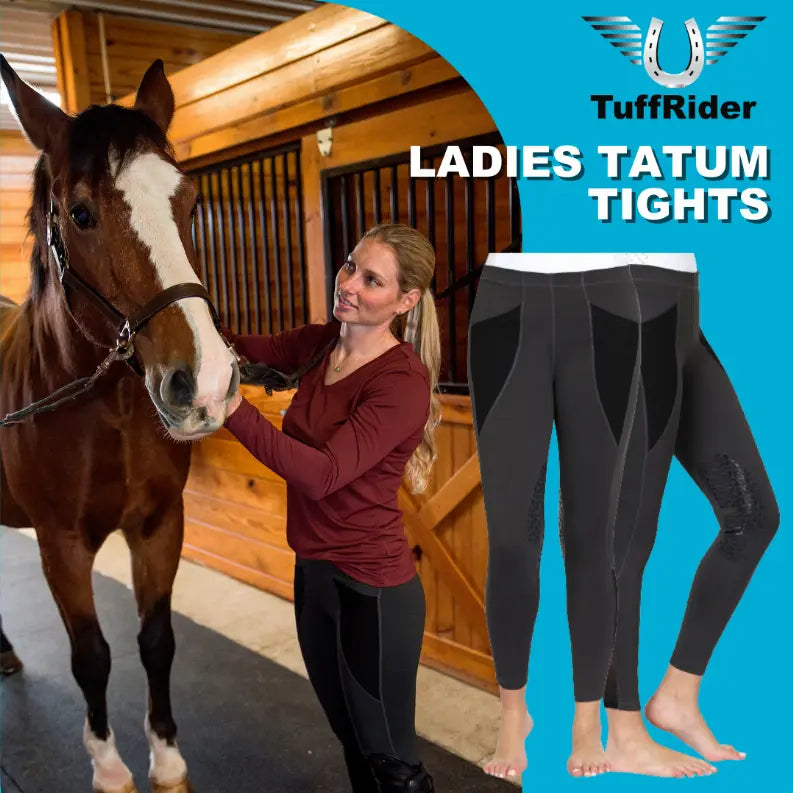TuffRider Women Silicone Knee Patch Tatum Tights JPC Equestrian